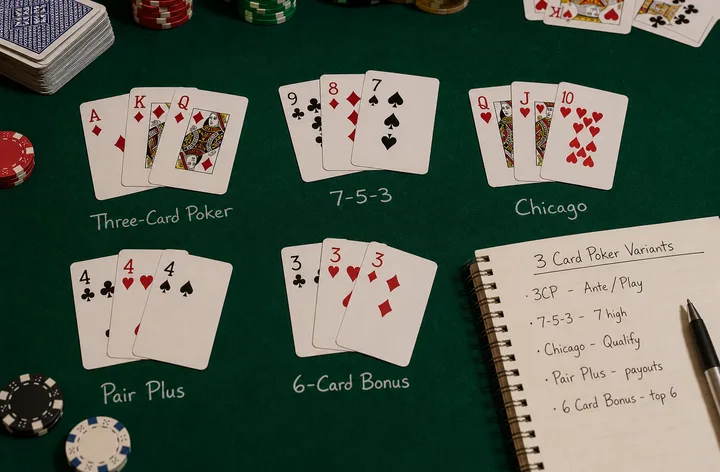 Teen Patti table with larger boot chip stack for 4X Boot variant