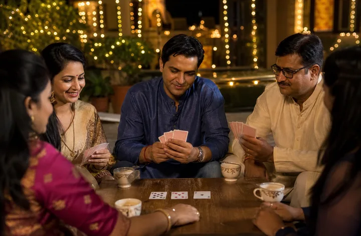 Teen Patti practice club scene for teen patti beginner night for mixed skill levels