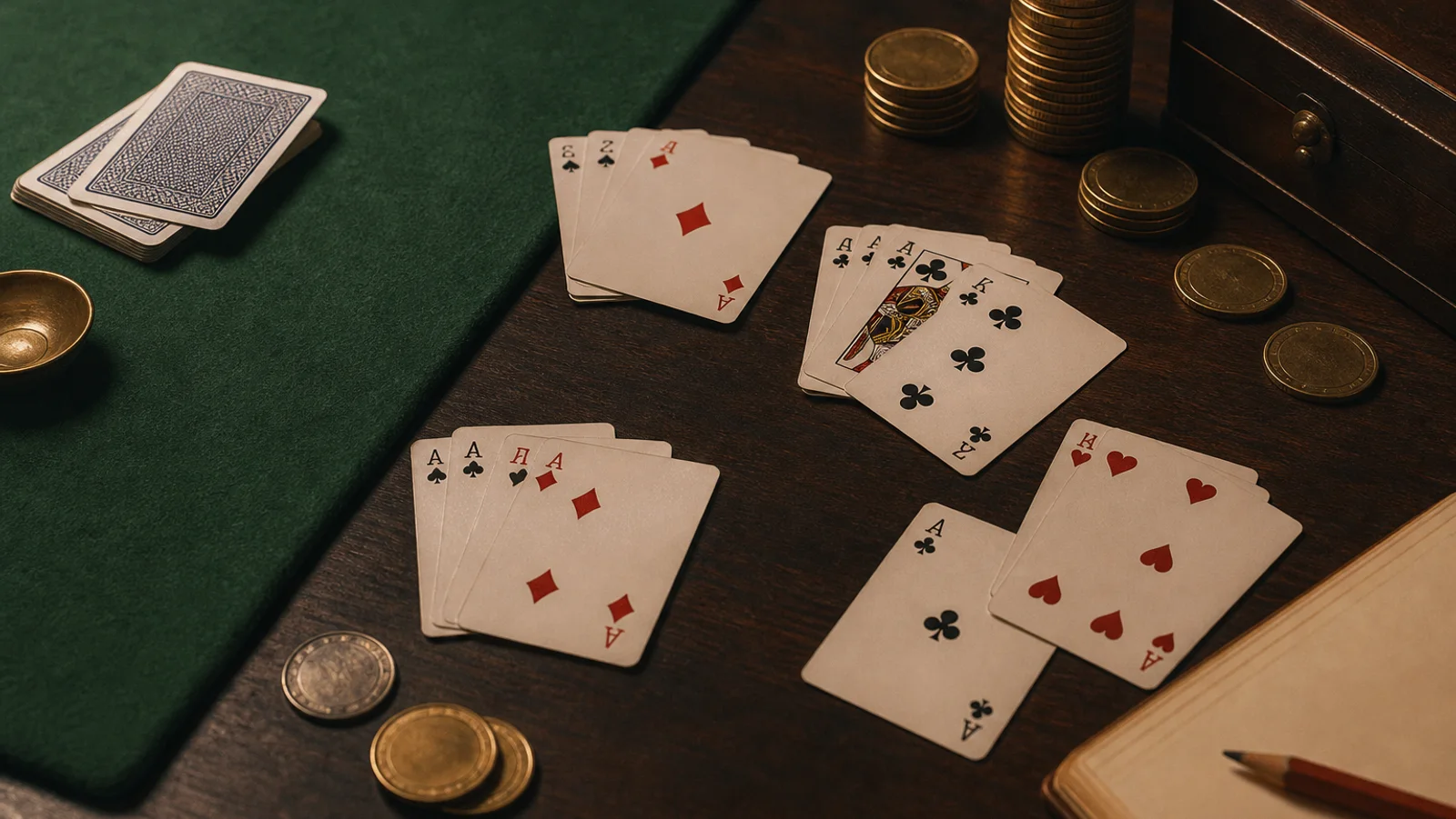 TeenPattiAPKBonus practice APK reference desk with physical cards, rule notes and Android source checks